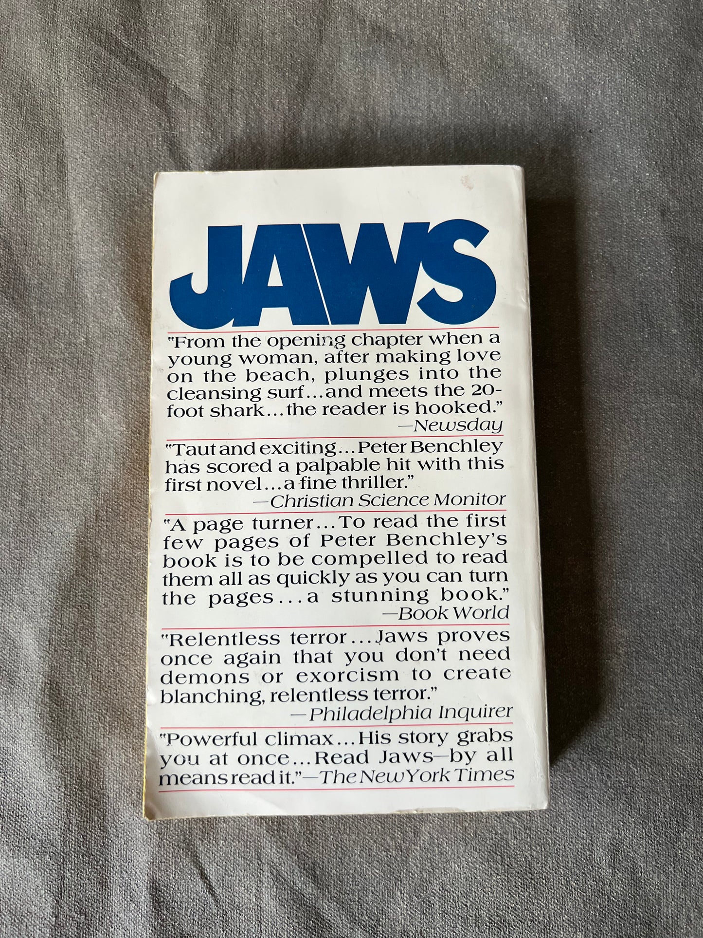 JAWS by Peter Benchley 1974