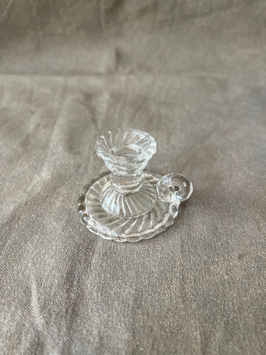 Single Vintage Petit Glass Candle Holder from Beidermann