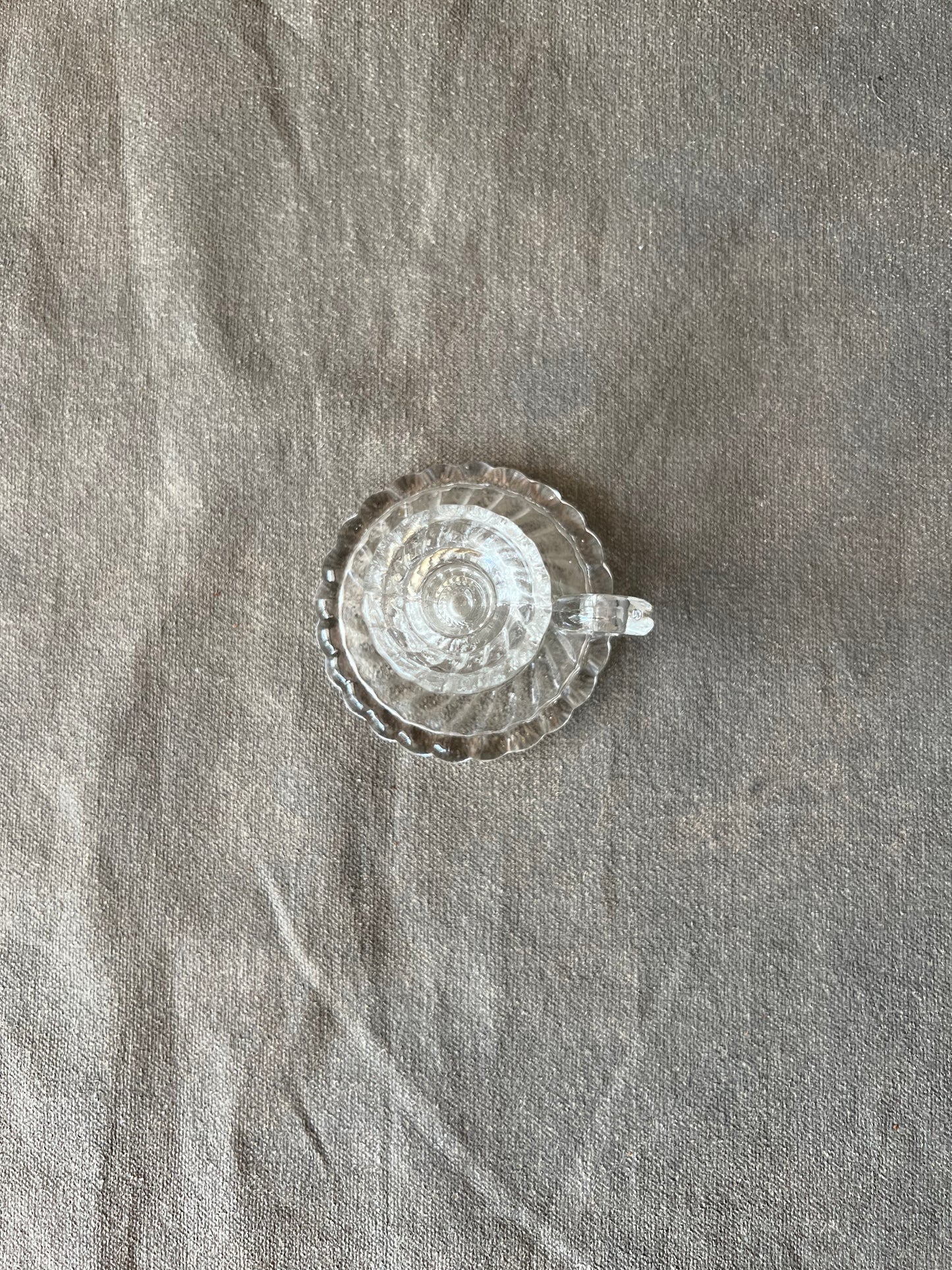 Single Vintage Petit Glass Candle Holder from Beidermann