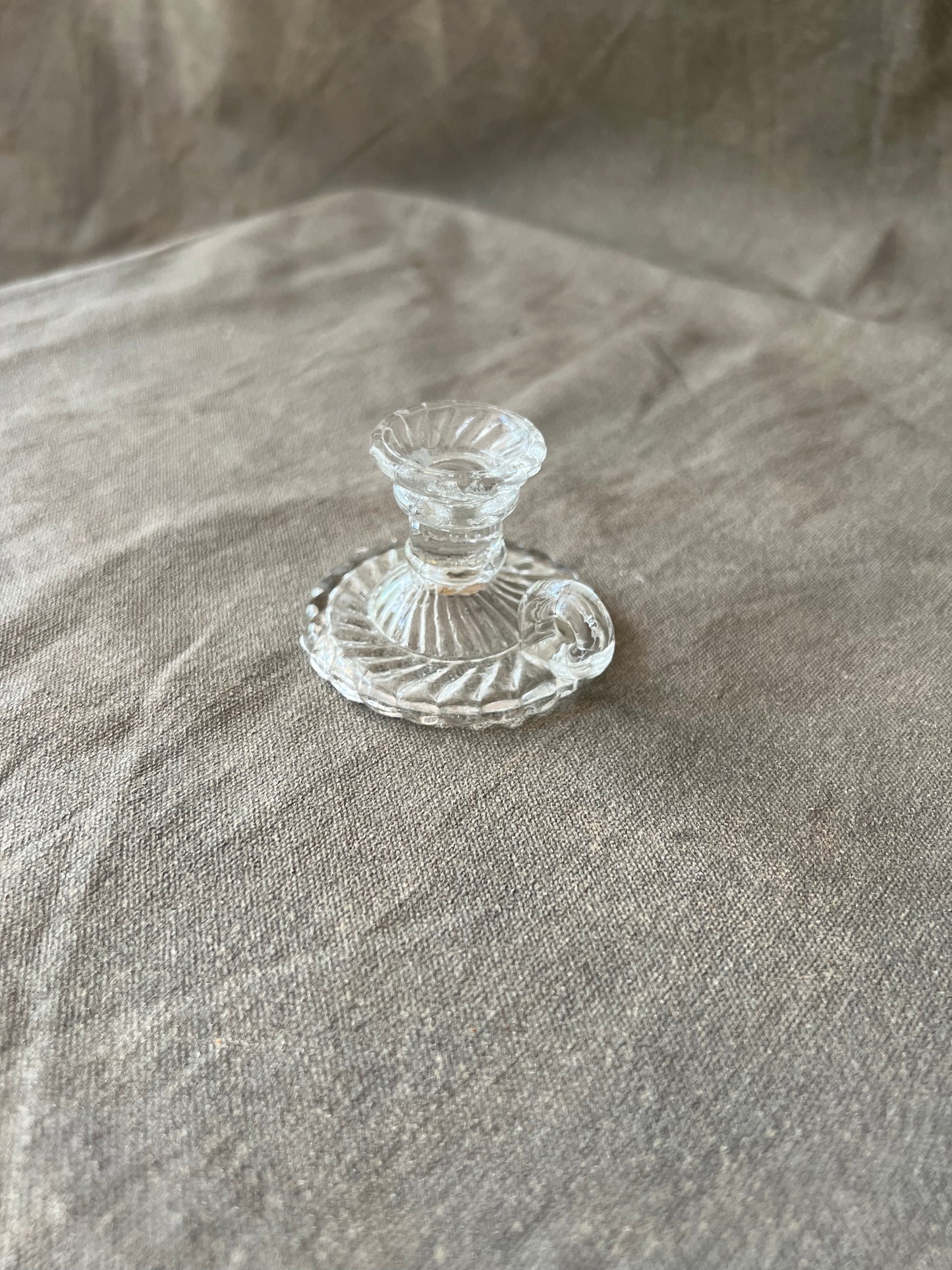 Single Vintage Petit Glass Candle Holder from Beidermann