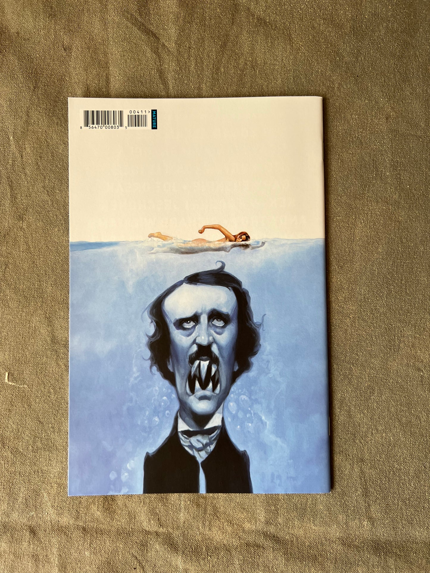 JAWS PARODY Cover EDGAR ALLAN POE Snifter of Terror Comic UNREAD