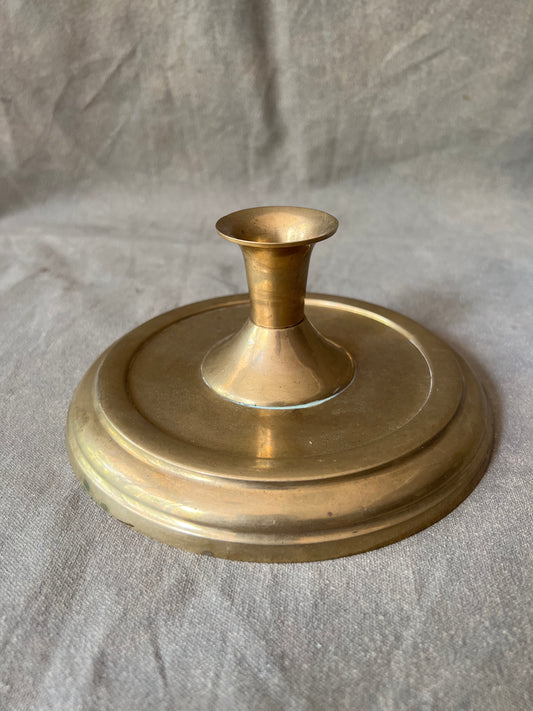 Single Vintage Brass Pillar Candle stand