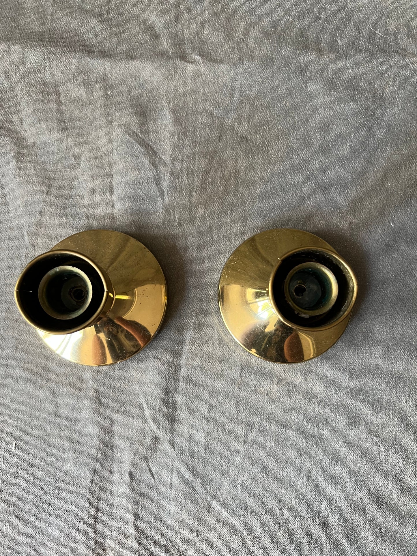 Pair of Vintage Brass Candle Holders