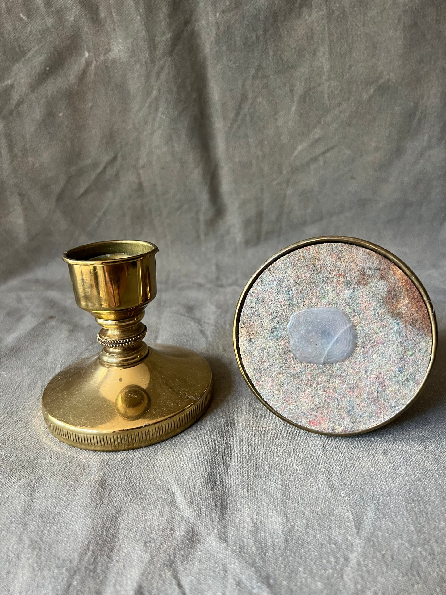 Pair of Vintage Brass Candle Holders