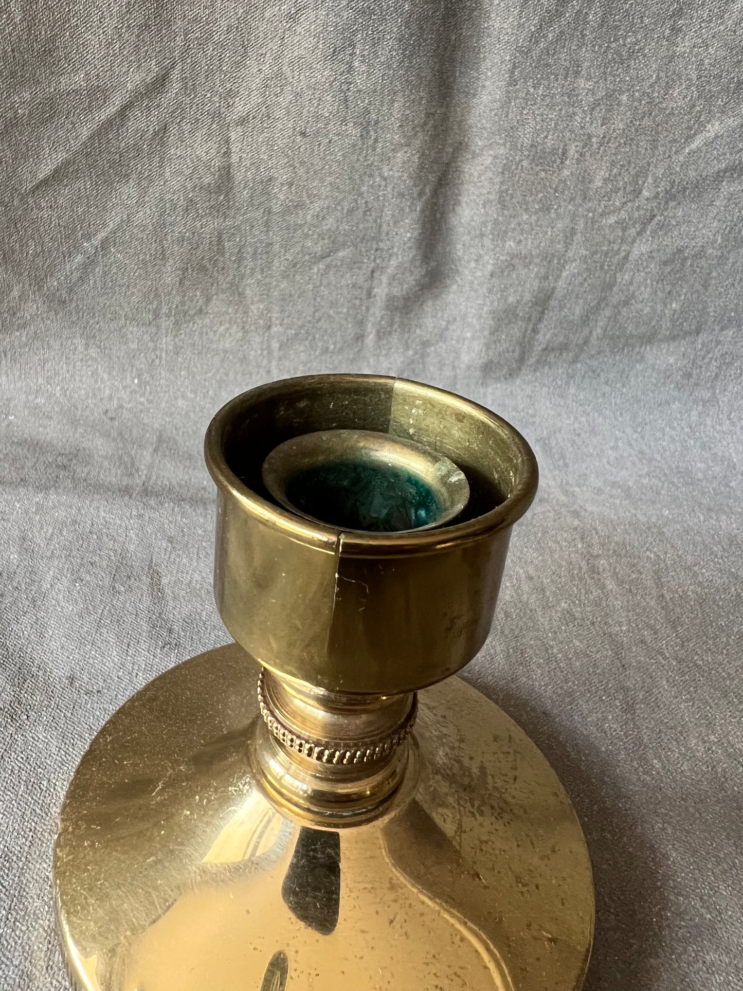 Pair of Vintage Brass Candle Holders