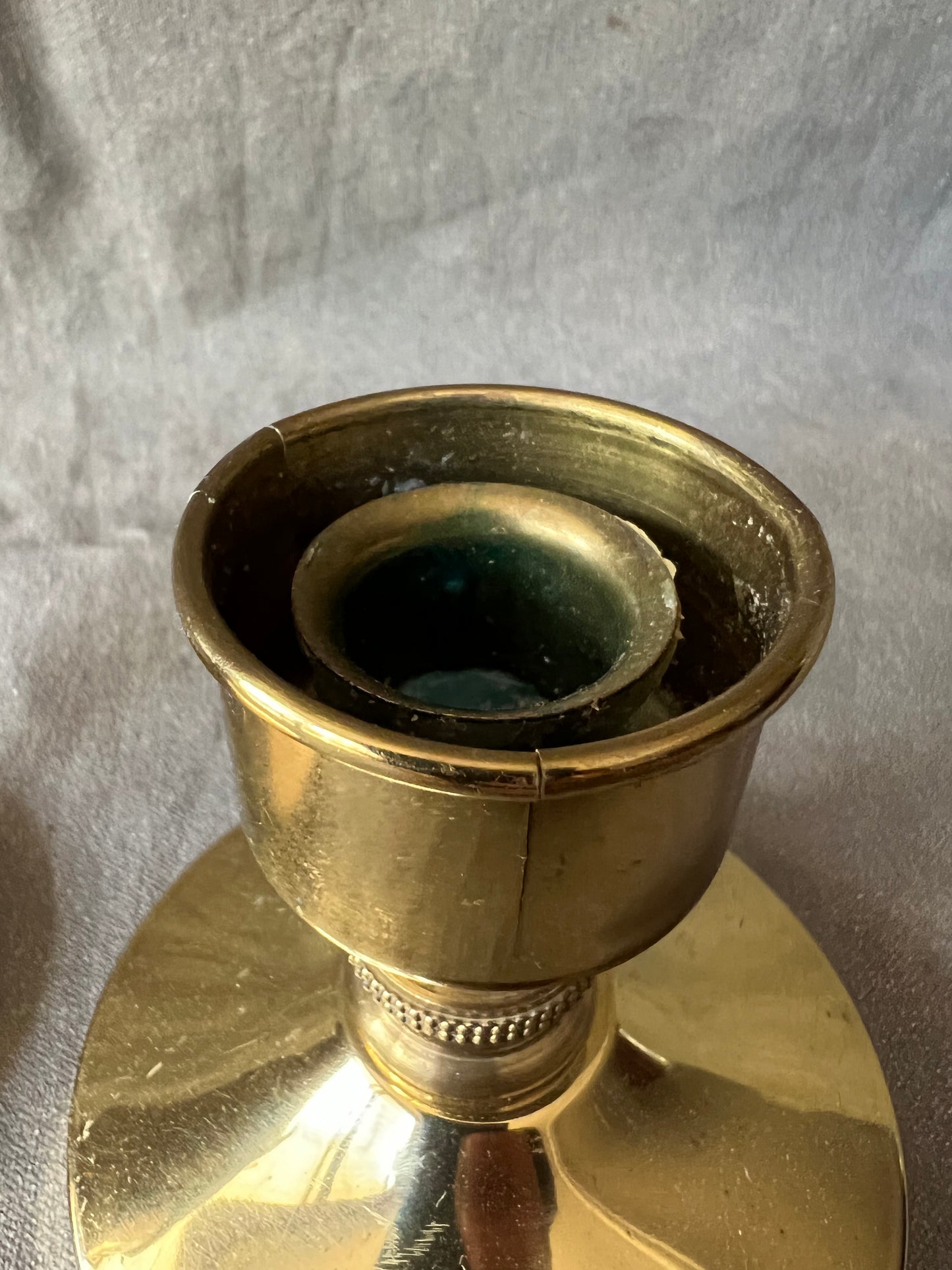 Pair of Vintage Brass Candle Holders