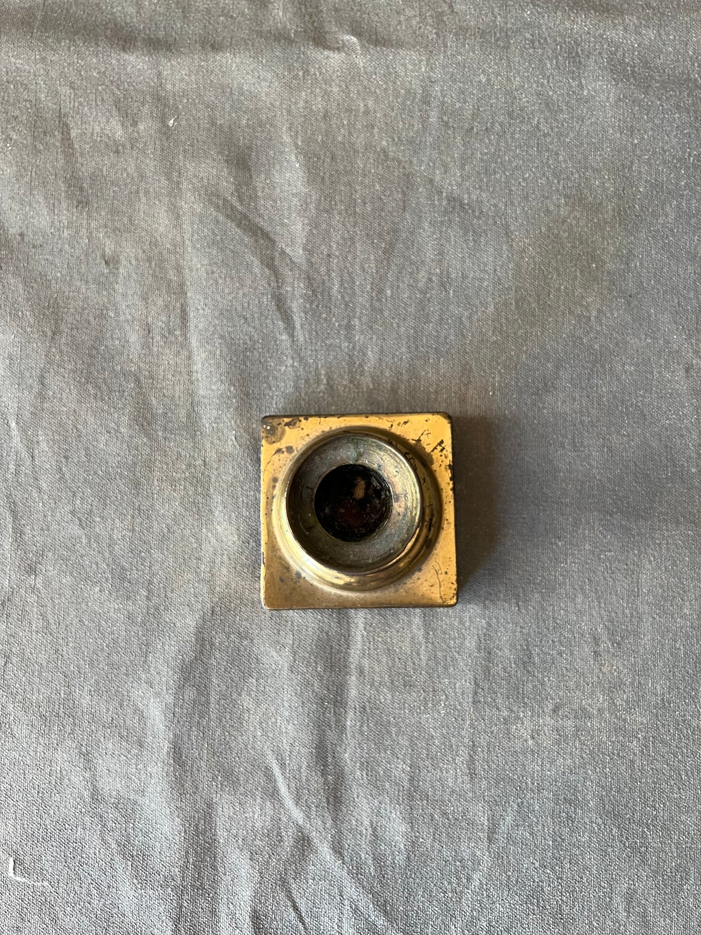 Single Vintage Square Based Candle Holder