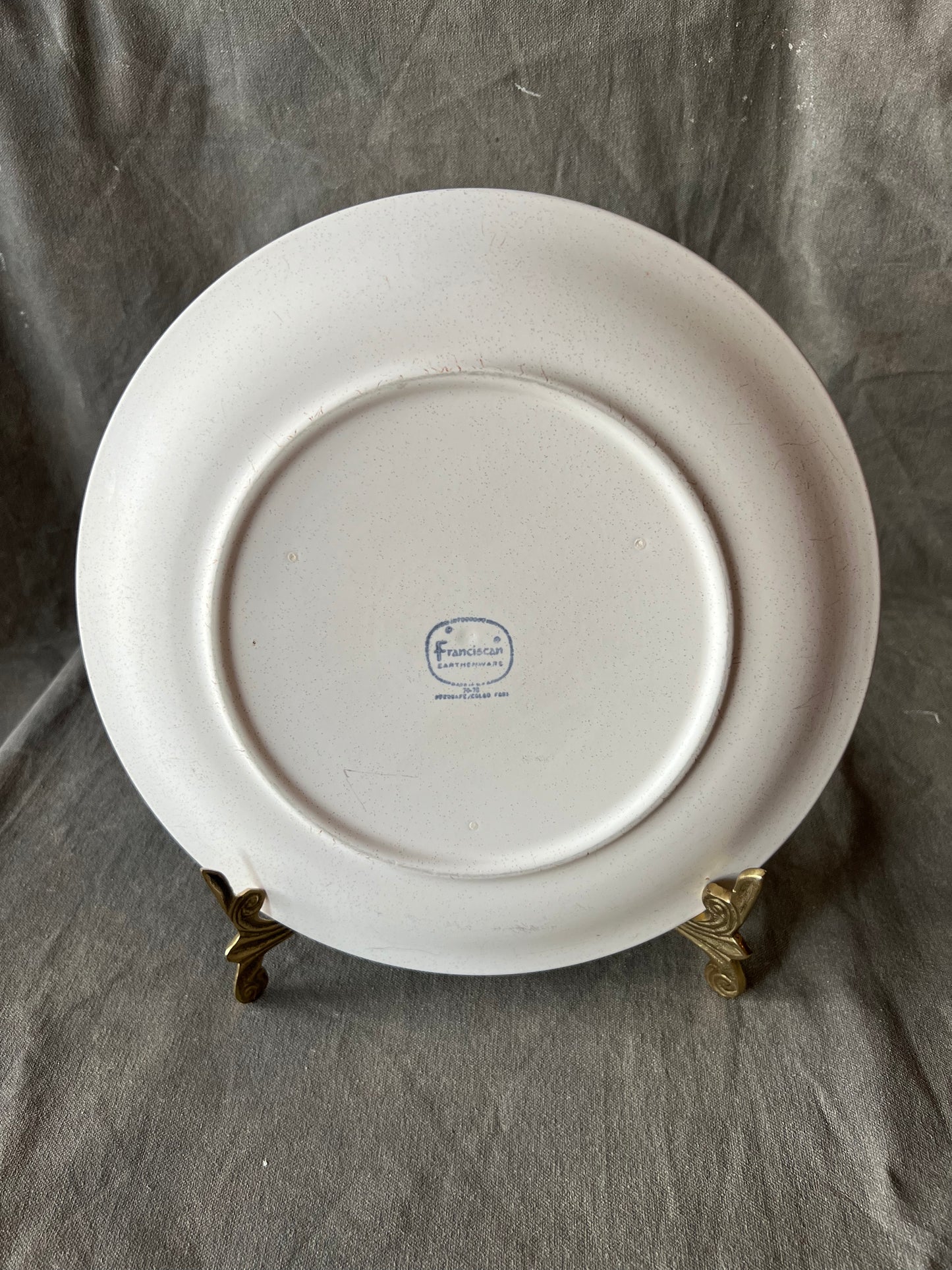 Set of Six Vintage Mid Century Franciscan Hacienda Gold Dinner Plates