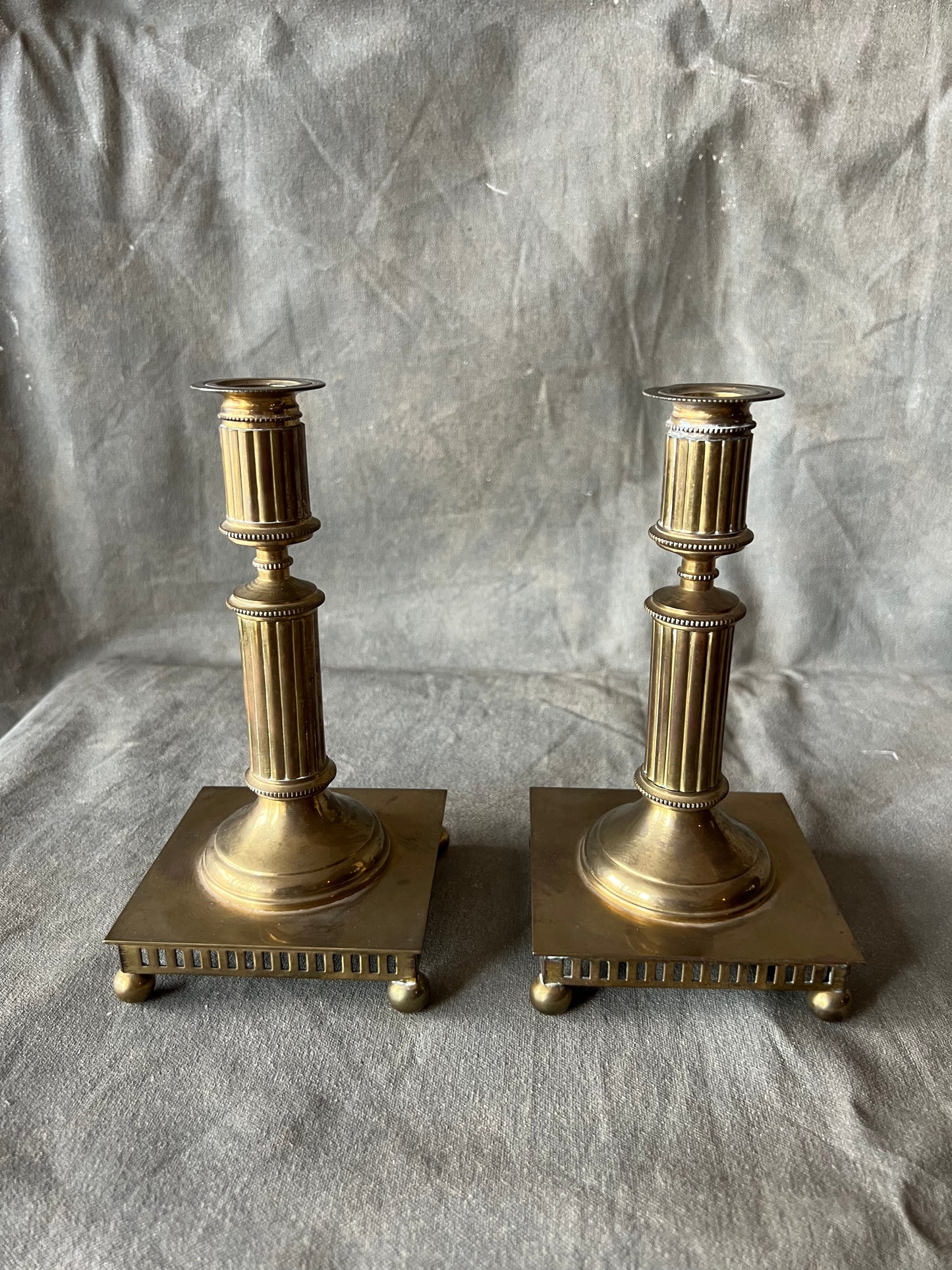 Set of two Vintage Mid Century Modern Candle Holders