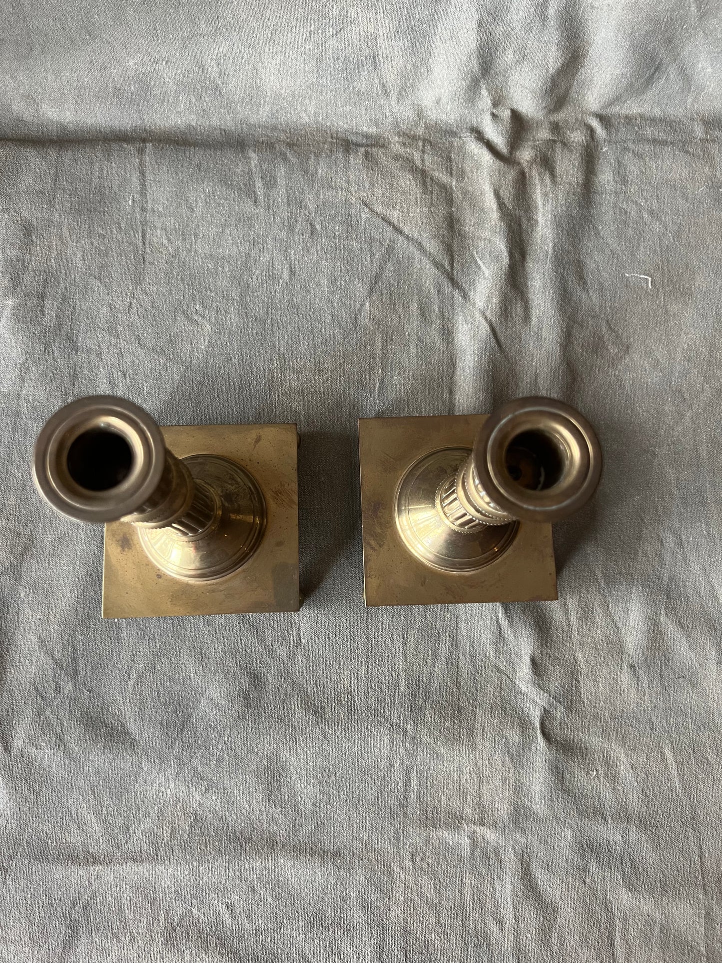 Set of two Vintage Mid Century Modern Candle Holders