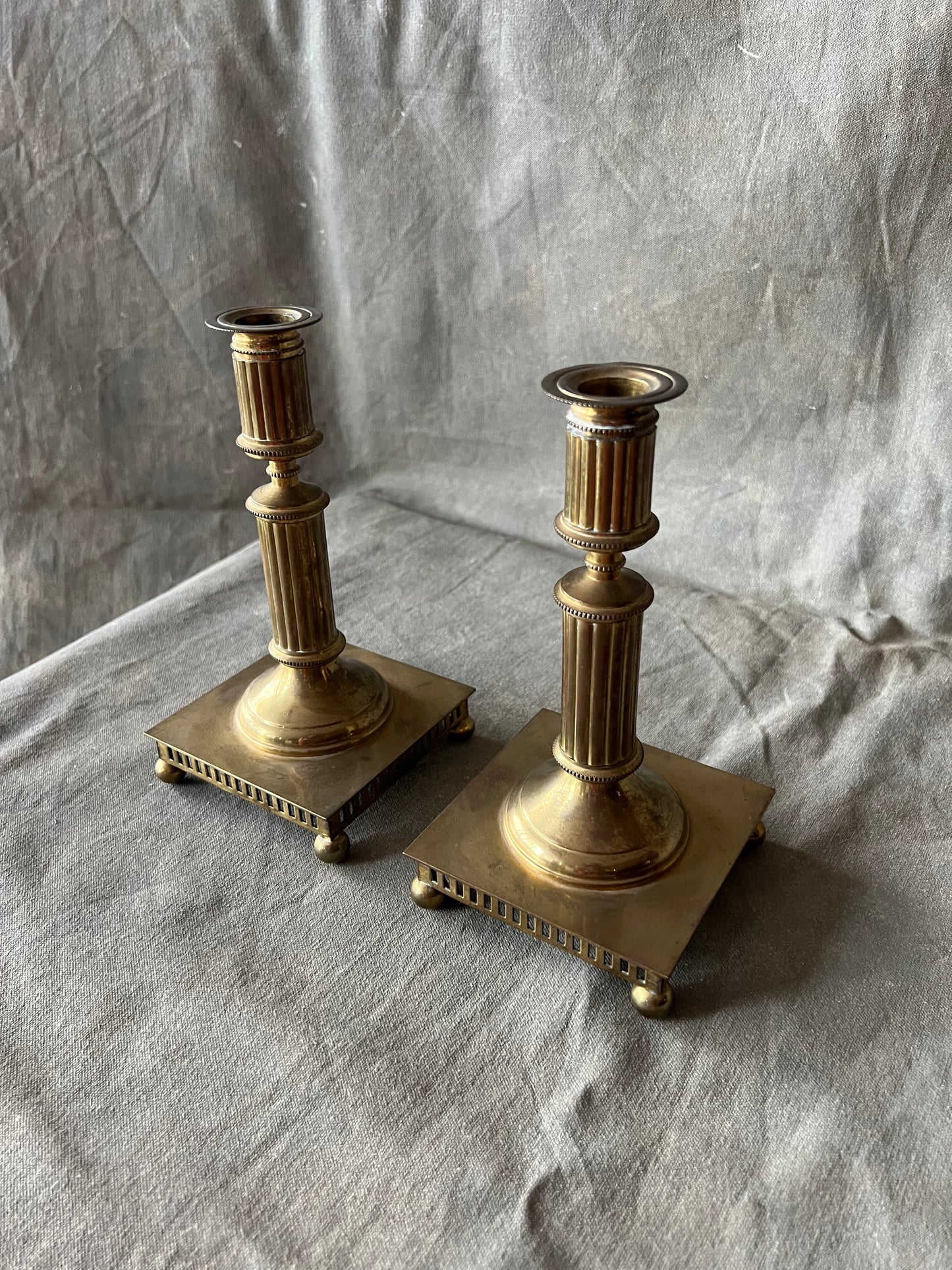 Set of two Vintage Mid Century Modern Candle Holders