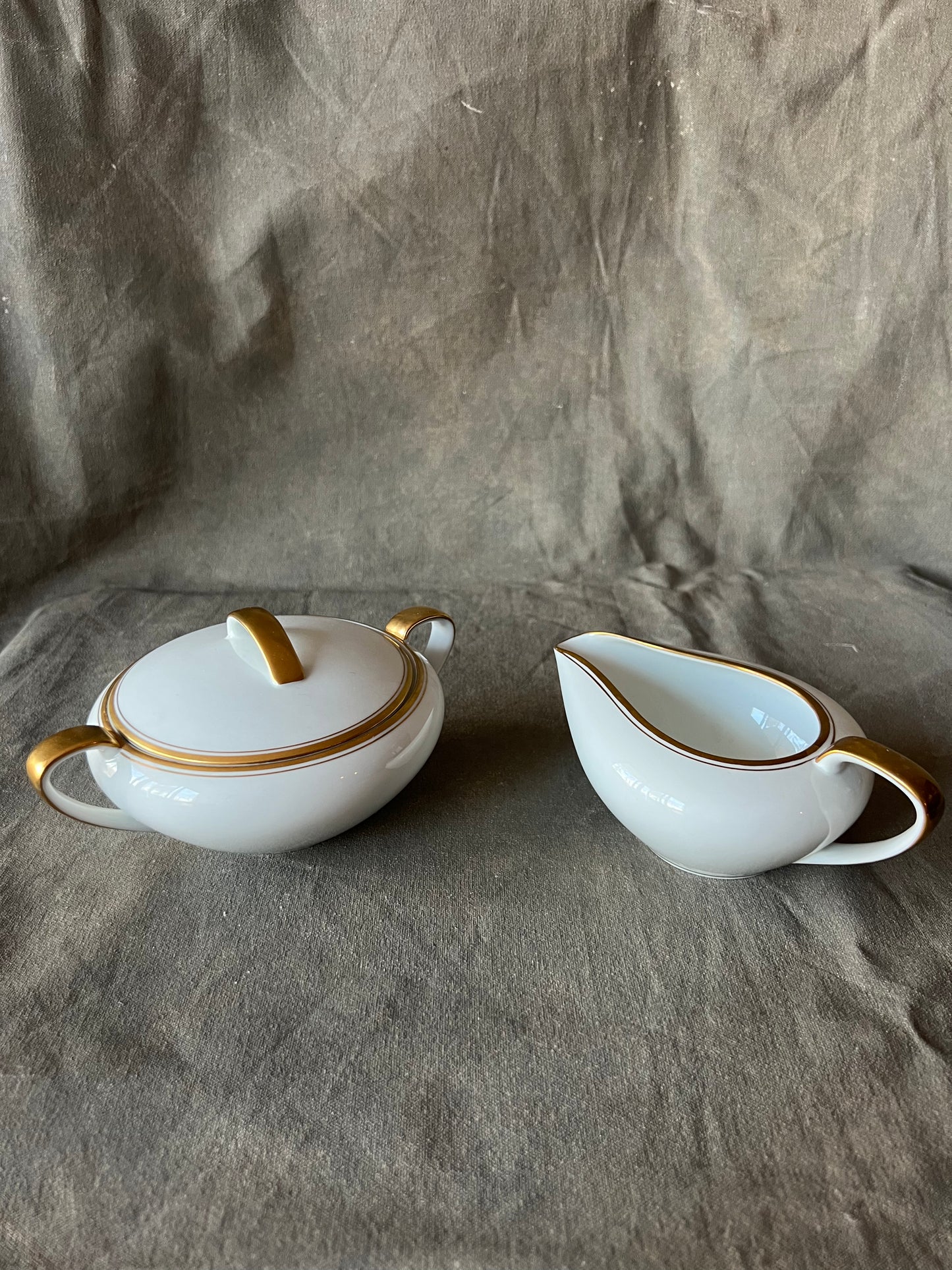 Vintage Noritake Japan Bradford China #5182 Sugar Bowl & Creamer