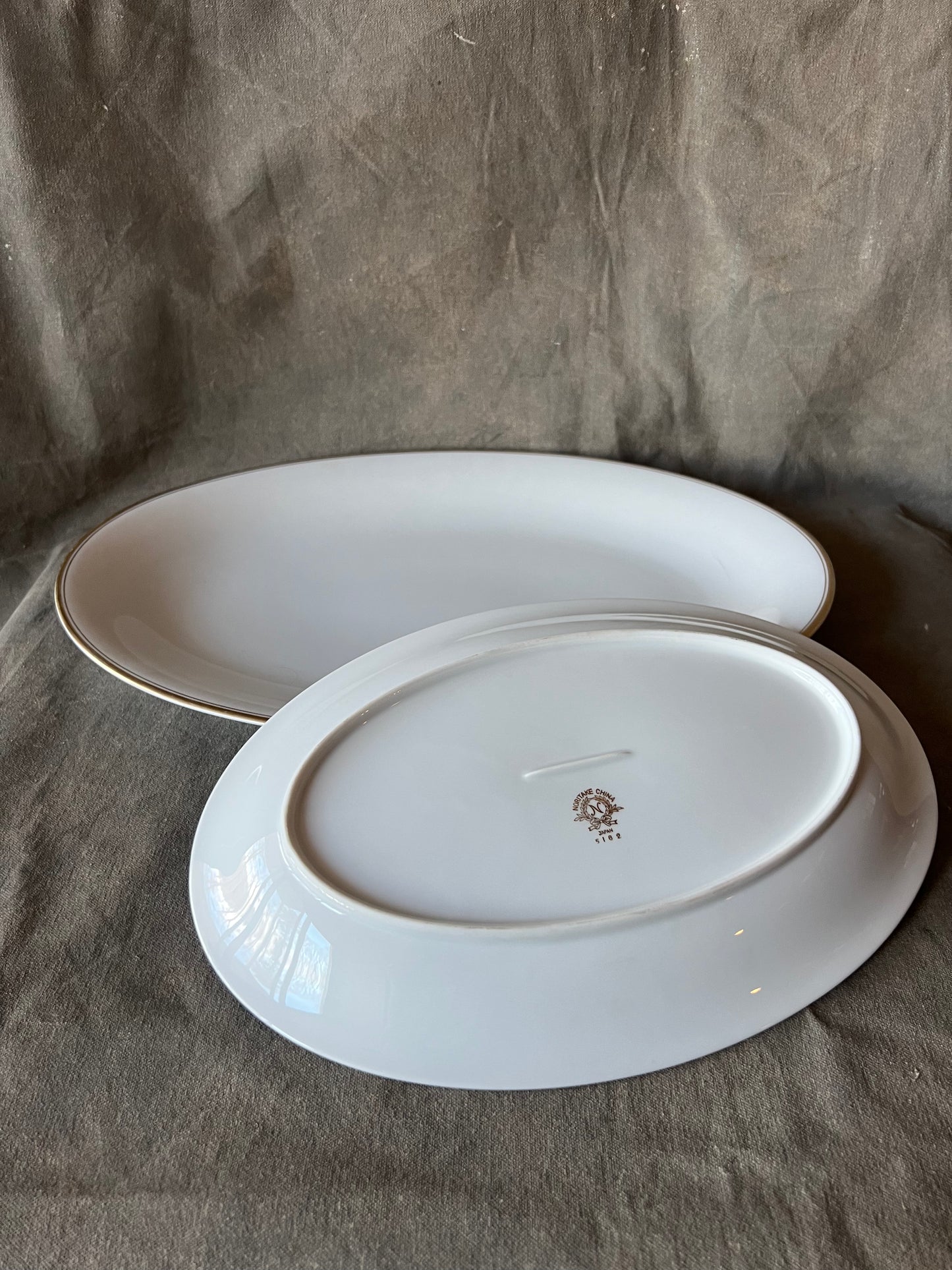 Set of Two Vintage Noritake Japan Bradford China Set #5182 Serving Platters